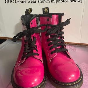 Dr. marten pink leather kids boots